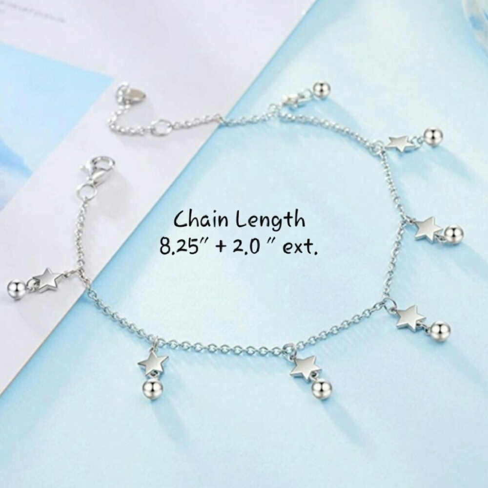 NEW Sterling Whitegold Stargate  Anklet or…